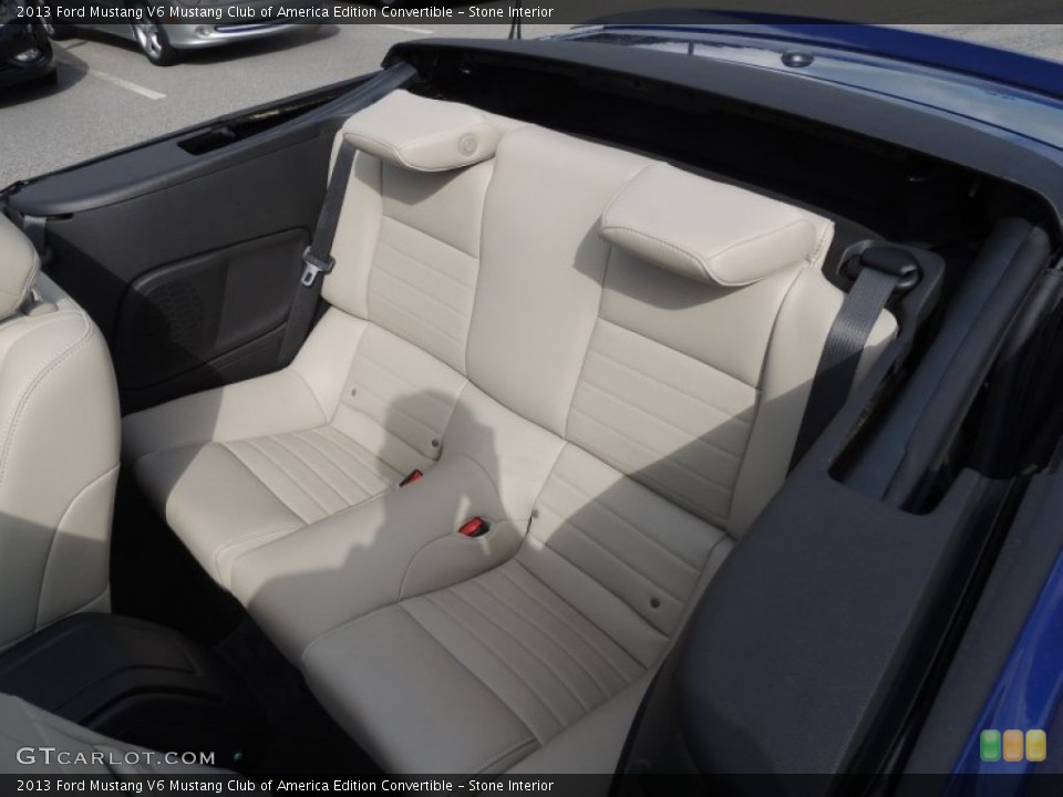 Stone Interior Rear Seat for the 2013 Ford Mustang V6 Mustang Club of America Edition Convertible #83446069