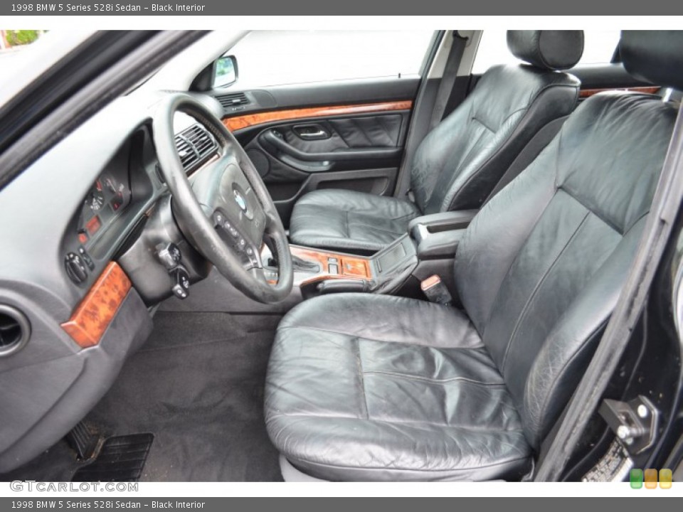 Black Interior Front Seat for the 1998 BMW 5 Series 528i Sedan #83448769