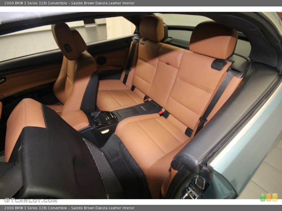 Saddle Brown Dakota Leather Interior Rear Seat for the 2009 BMW 3 Series 328i Convertible #83452840