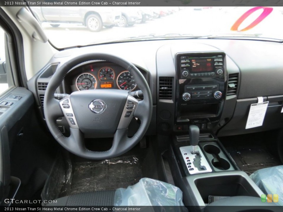 Charcoal Interior Dashboard for the 2013 Nissan Titan SV Heavy Metal Chrome Edition Crew Cab #83454475