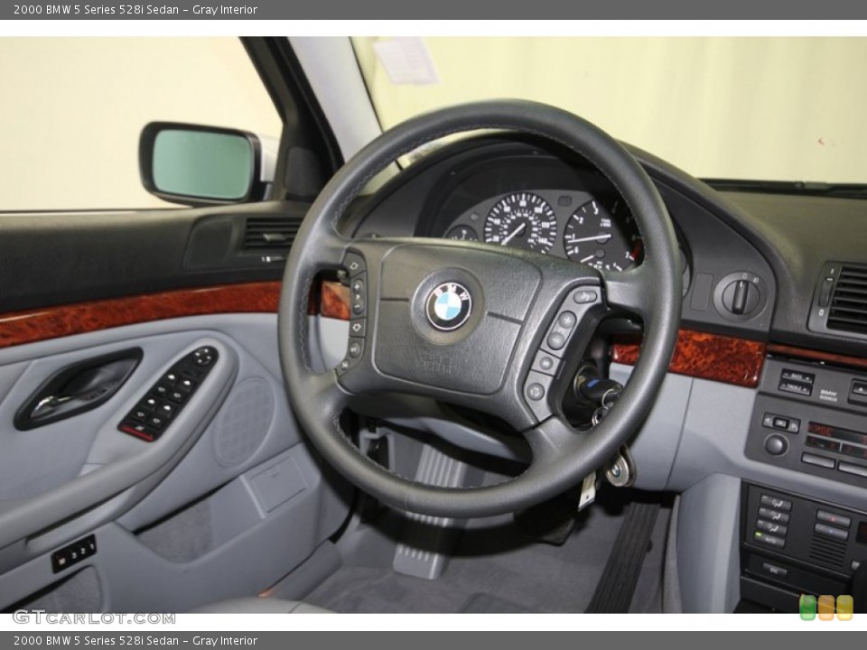 Gray Interior Steering Wheel for the 2000 BMW 5 Series 528i Sedan #83455741