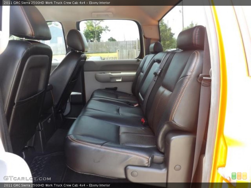 Ebony Interior Rear Seat for the 2011 GMC Sierra 2500HD Work Truck Crew Cab 4x4 #83466967