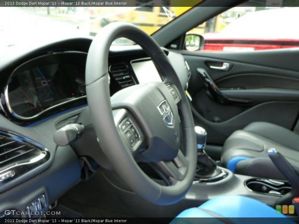 Mopar '13 Black/Mopar Blue Interior Steering Wheel for the 2013 Dodge Dart Mopar '13 #83468320