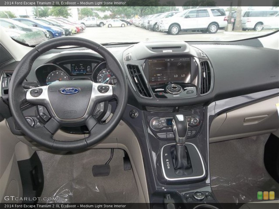 Medium Light Stone Interior Dashboard for the 2014 Ford Escape Titanium 2.0L EcoBoost #83471262