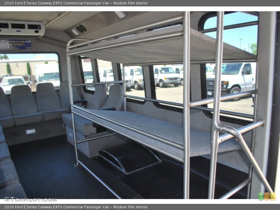 Medium Flint Interior Rear Seat for the 2010 Ford E Series Cutaway E450 Commercial Passenger Van #83474883