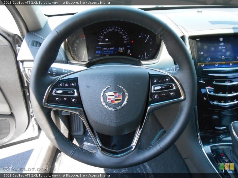 Jet Black/Jet Black Accents Interior Steering Wheel for the 2013 Cadillac ATS 2.0L Turbo Luxury #83478888
