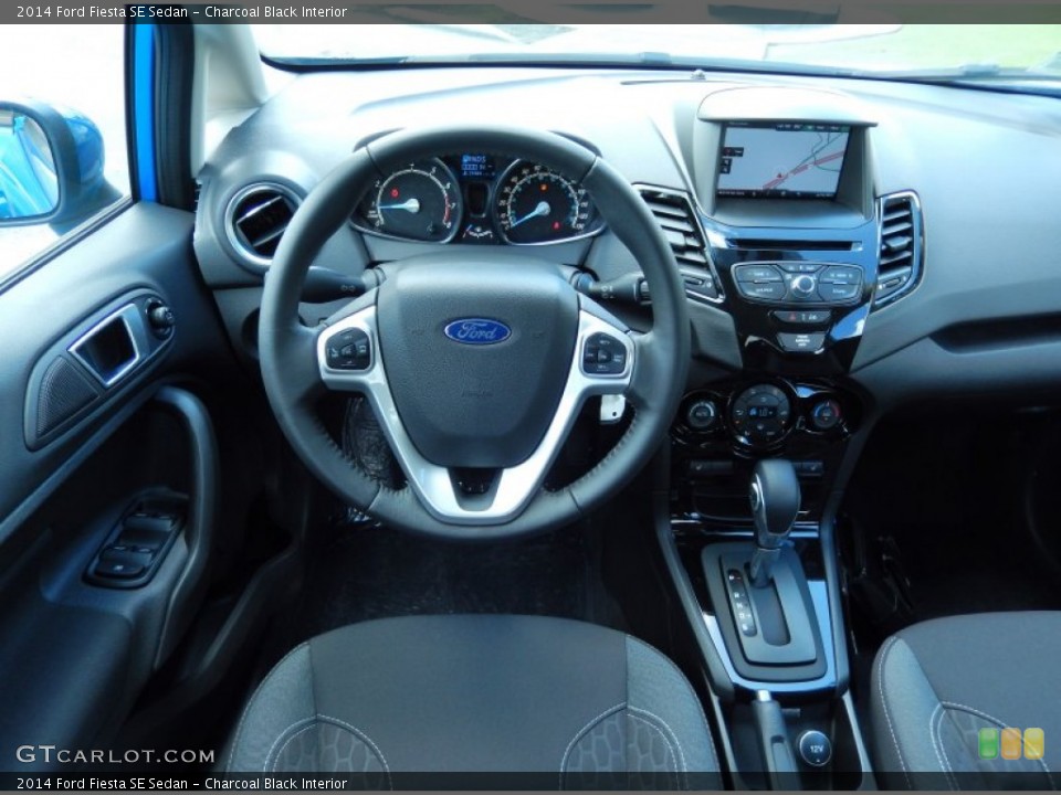 Charcoal Black Interior Dashboard for the 2014 Ford Fiesta SE Sedan #83480297