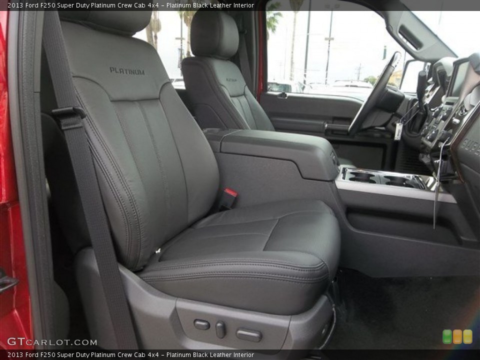 Platinum Black Leather Interior Front Seat for the 2013 Ford F250 Super Duty Platinum Crew Cab 4x4 #83484274