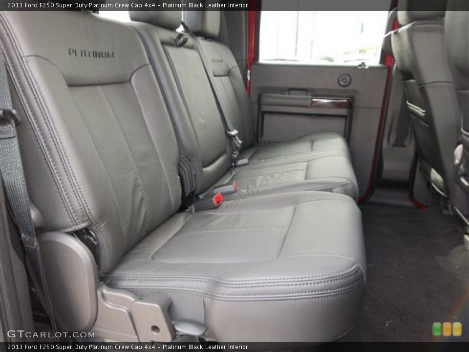 Platinum Black Leather Interior Rear Seat for the 2013 Ford F250 Super Duty Platinum Crew Cab 4x4 #83484346