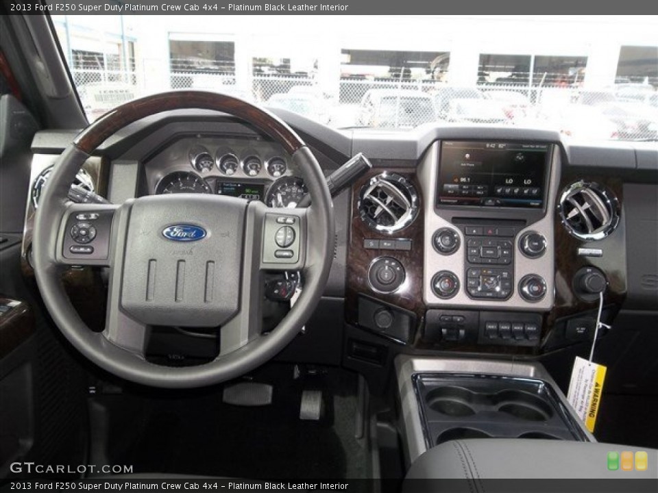 Platinum Black Leather Interior Dashboard for the 2013 Ford F250 Super Duty Platinum Crew Cab 4x4 #83484445