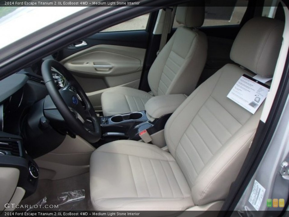 Medium Light Stone Interior Front Seat for the 2014 Ford Escape Titanium 2.0L EcoBoost 4WD #83489434
