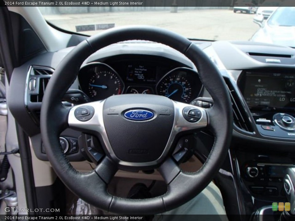 Medium Light Stone Interior Steering Wheel for the 2014 Ford Escape Titanium 2.0L EcoBoost 4WD #83489641