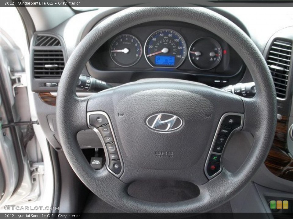 Gray Interior Steering Wheel for the 2012 Hyundai Santa Fe GLS #83494333