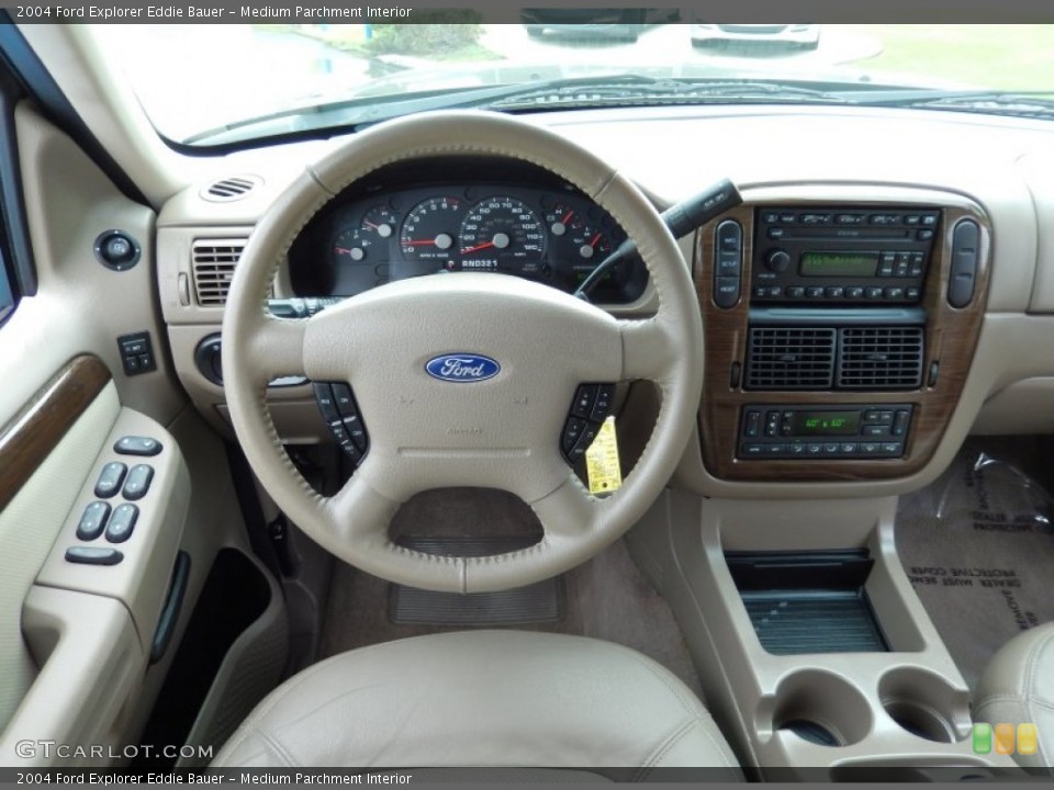 Medium Parchment Interior Steering Wheel for the 2004 Ford Explorer Eddie Bauer #83495575