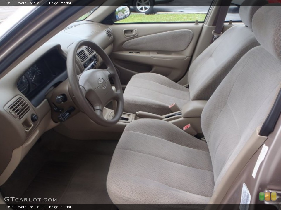 Beige Interior Front Seat for the 1998 Toyota Corolla CE #83503935