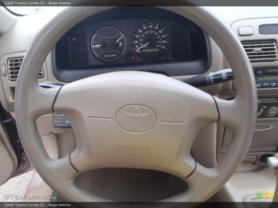 Beige Interior Steering Wheel for the 1998 Toyota Corolla CE #83503962