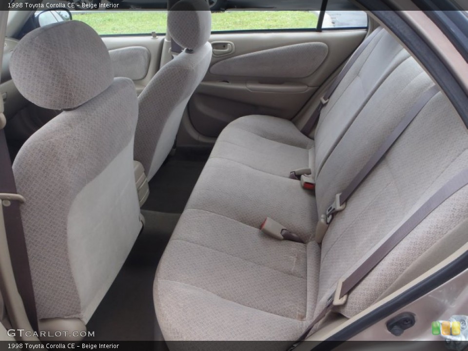 Beige Interior Rear Seat for the 1998 Toyota Corolla CE #83504097