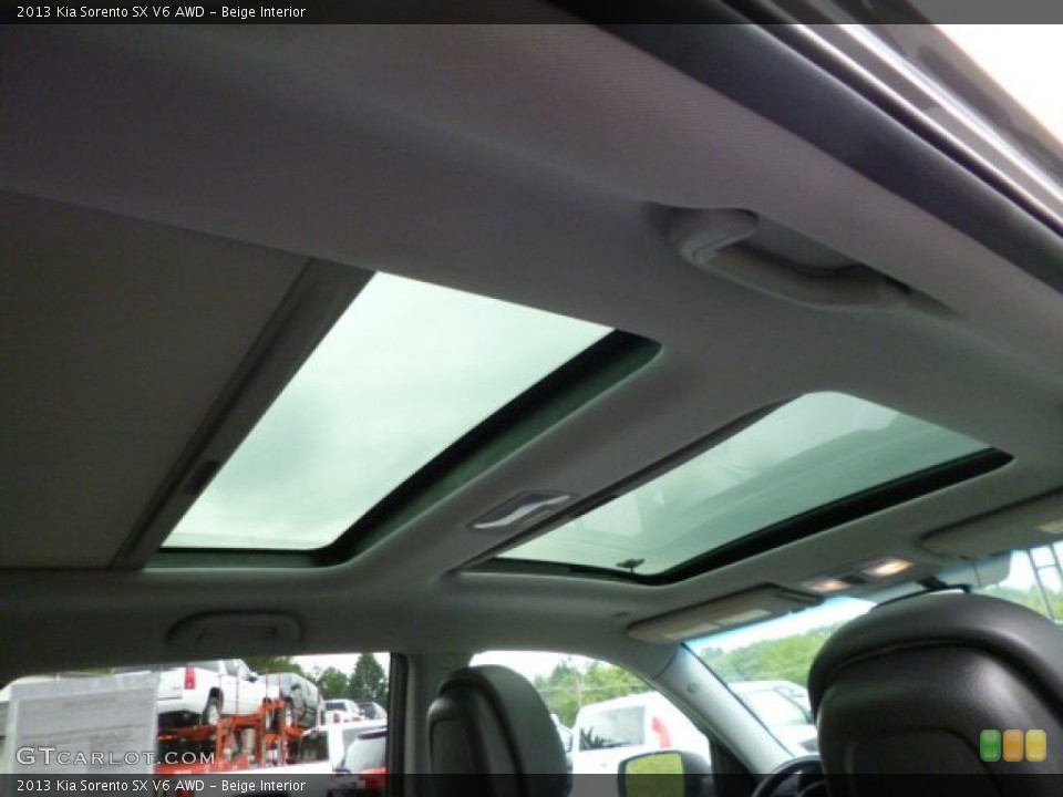 Beige Interior Sunroof for the 2013 Kia Sorento SX V6 AWD #83504412