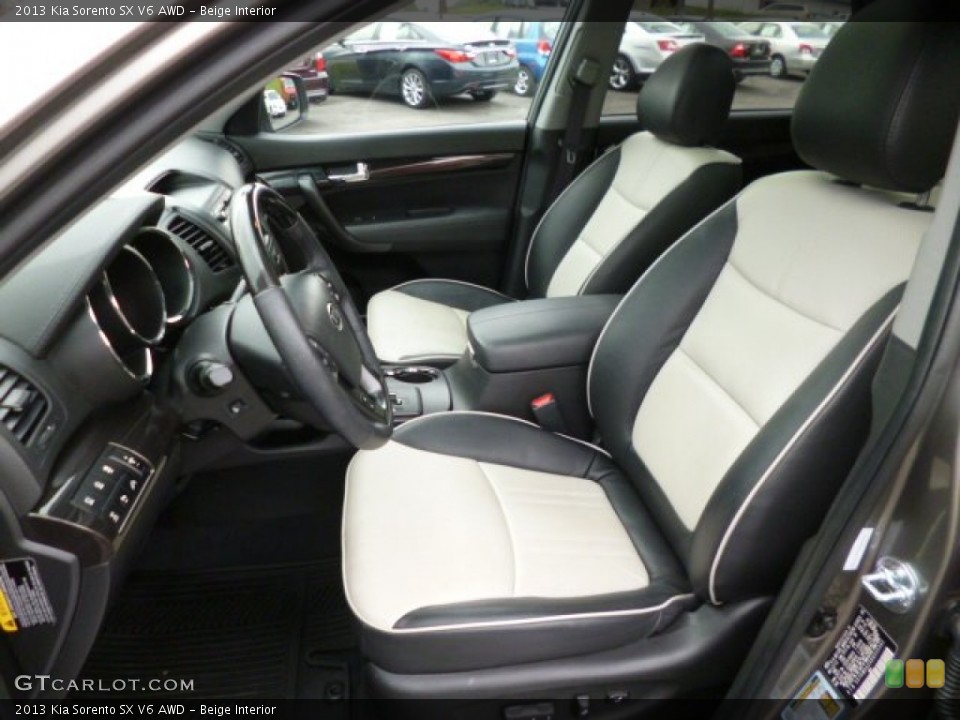 Beige Interior Front Seat for the 2013 Kia Sorento SX V6 AWD #83504511