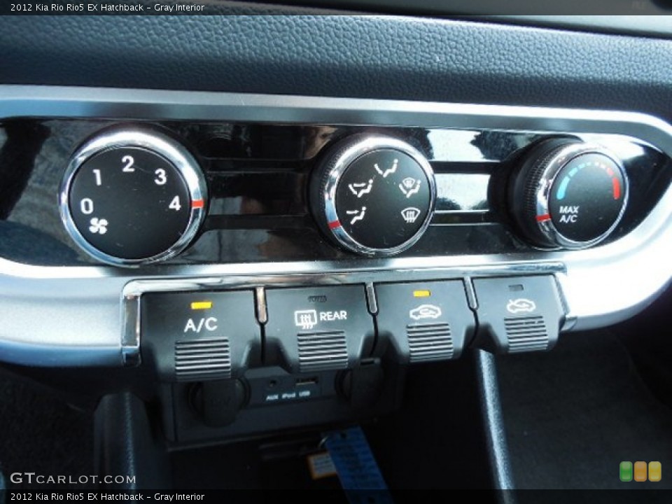 Gray Interior Controls for the 2012 Kia Rio Rio5 EX Hatchback #83504628