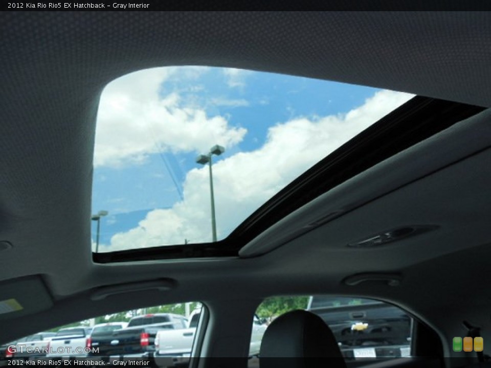 Gray Interior Sunroof for the 2012 Kia Rio Rio5 EX Hatchback #83504644