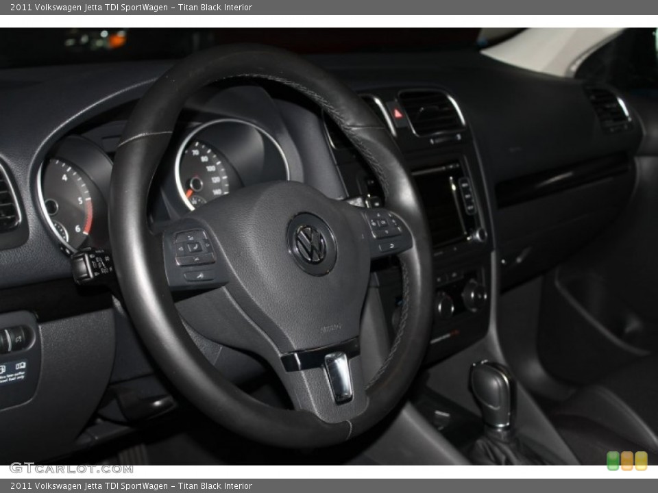 Titan Black Interior Steering Wheel for the 2011 Volkswagen Jetta TDI SportWagen #83507550