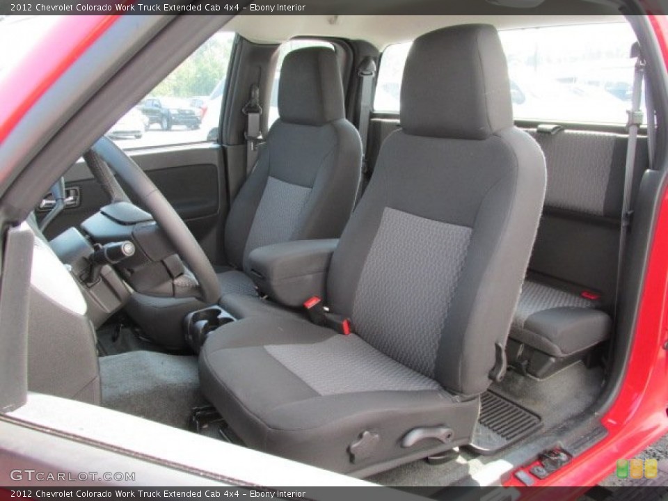 Ebony Interior Front Seat for the 2012 Chevrolet Colorado Work Truck Extended Cab 4x4 #83509017