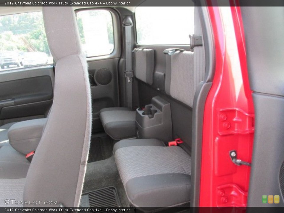 Ebony Interior Rear Seat for the 2012 Chevrolet Colorado Work Truck Extended Cab 4x4 #83509029