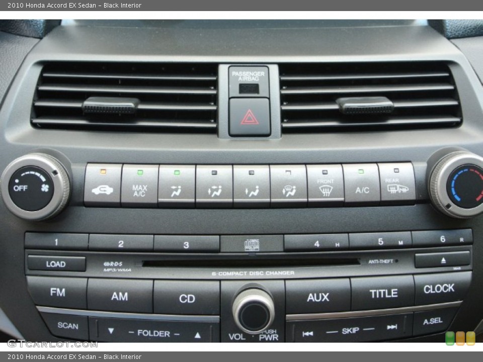 Black Interior Controls for the 2010 Honda Accord EX Sedan #83512035