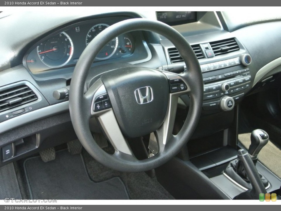 Black Interior Steering Wheel for the 2010 Honda Accord EX Sedan #83512287
