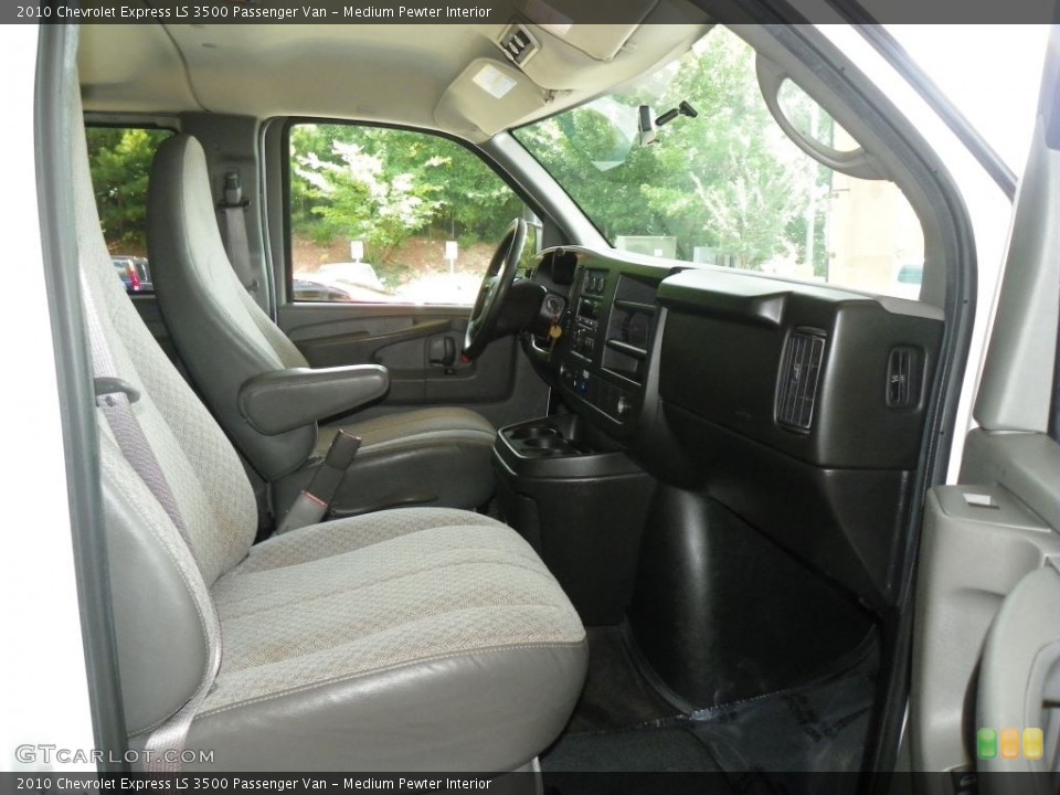 Medium Pewter Interior Front Seat for the 2010 Chevrolet Express LS 3500 Passenger Van #83519850