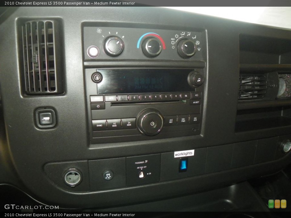 Medium Pewter Interior Controls for the 2010 Chevrolet Express LS 3500 Passenger Van #83519895