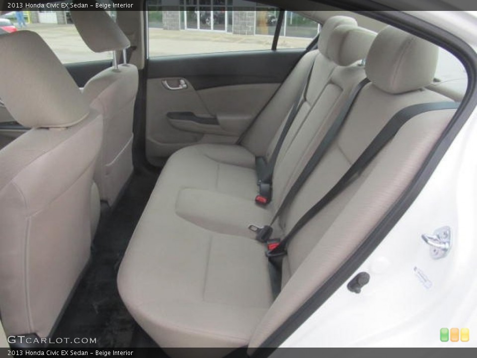 Beige Interior Rear Seat for the 2013 Honda Civic EX Sedan #83520243