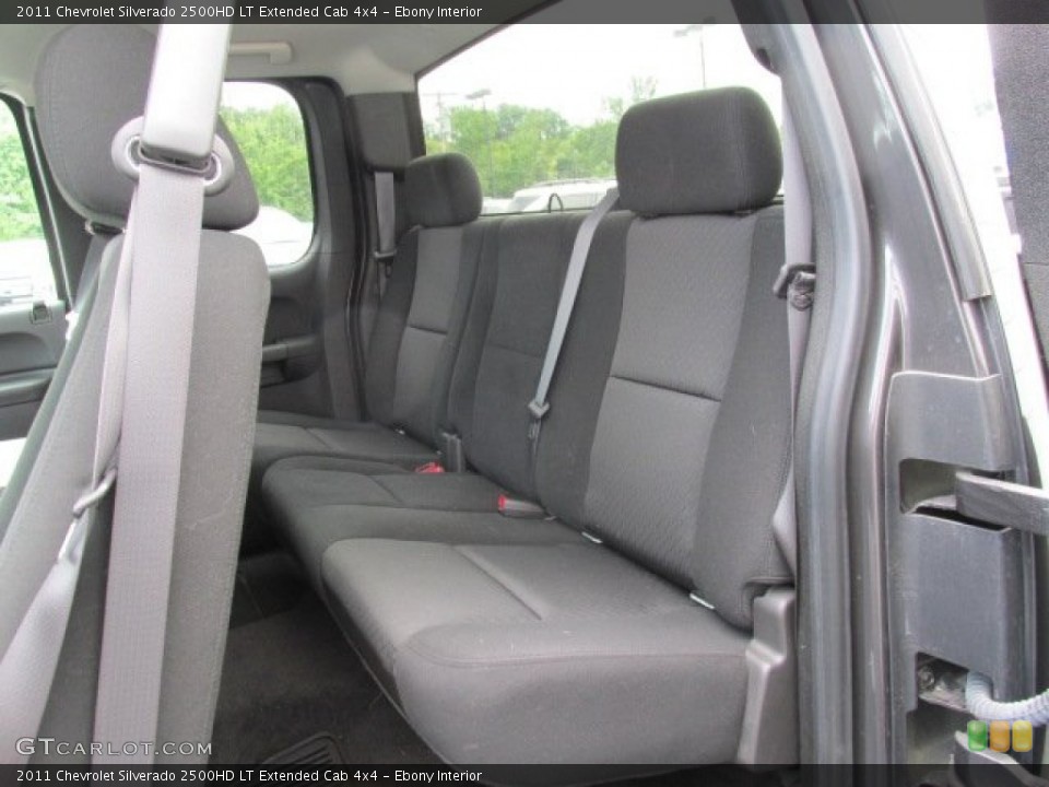 Ebony Interior Rear Seat for the 2011 Chevrolet Silverado 2500HD LT Extended Cab 4x4 #83524536