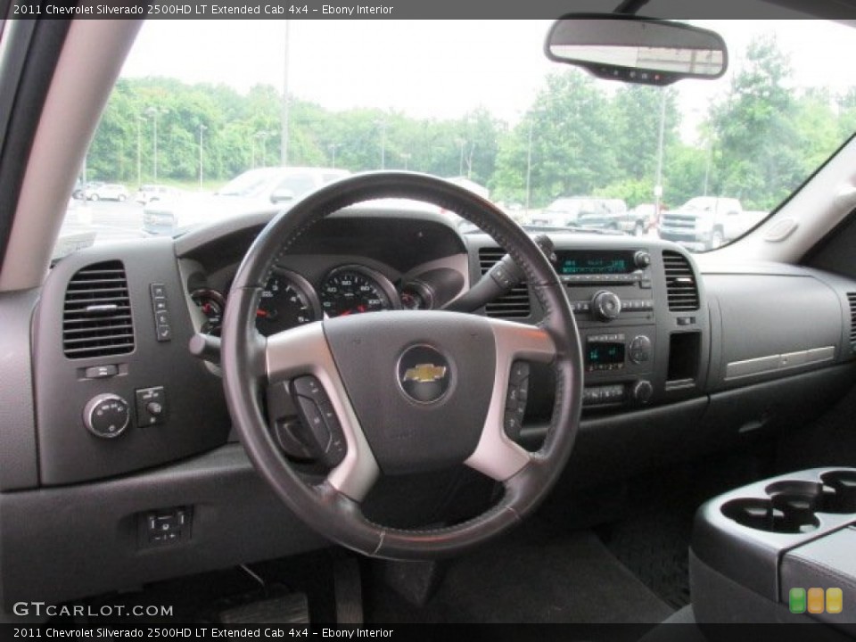 Ebony Interior Dashboard for the 2011 Chevrolet Silverado 2500HD LT Extended Cab 4x4 #83524599