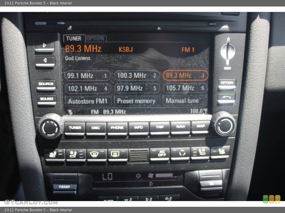 Black Interior Controls for the 2012 Porsche Boxster S #83526480