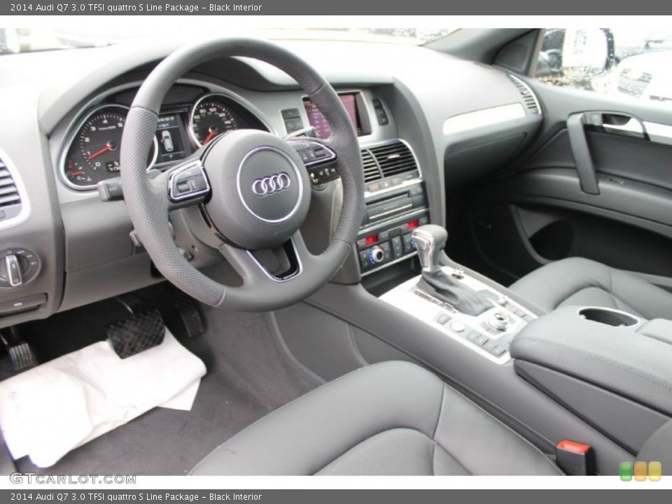 Black Interior Prime Interior for the 2014 Audi Q7 3.0 TFSI quattro S Line Package #83527959