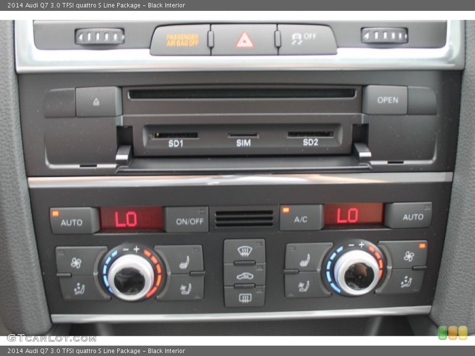 Black Interior Controls for the 2014 Audi Q7 3.0 TFSI quattro S Line Package #83528205
