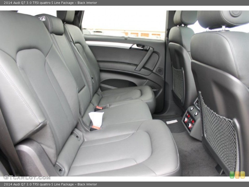 Black Interior Rear Seat for the 2014 Audi Q7 3.0 TFSI quattro S Line Package #83528505