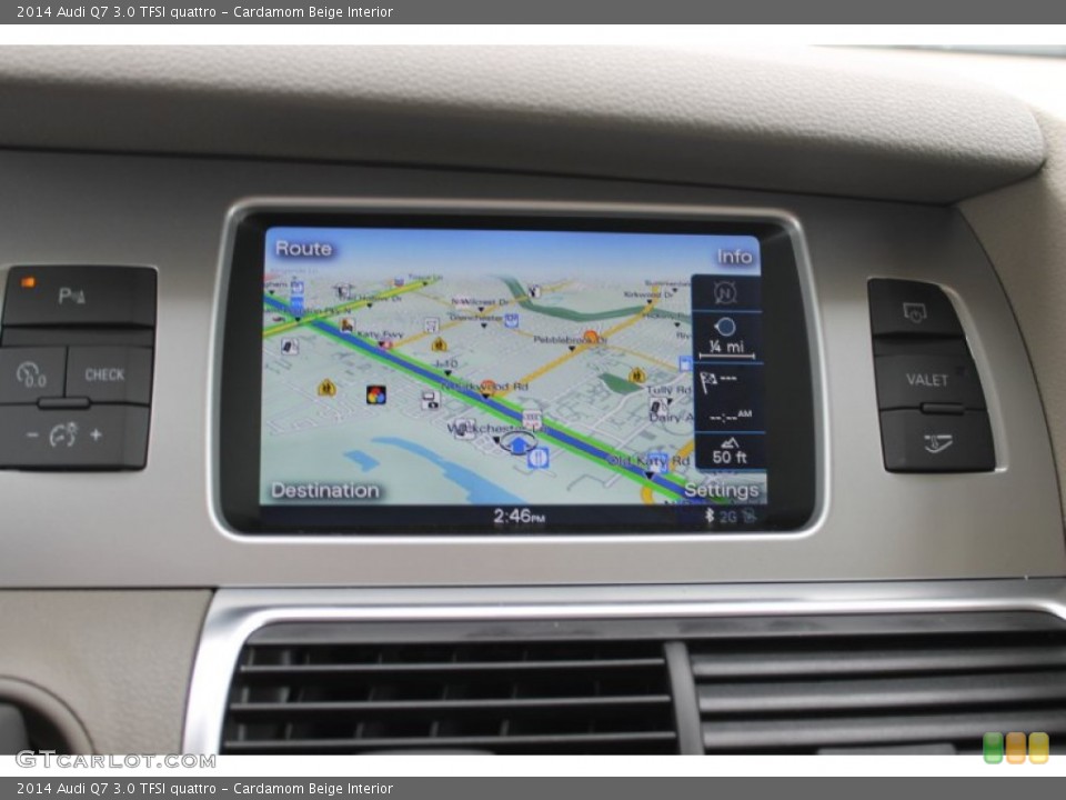 Cardamom Beige Interior Navigation for the 2014 Audi Q7 3.0 TFSI quattro #83529171