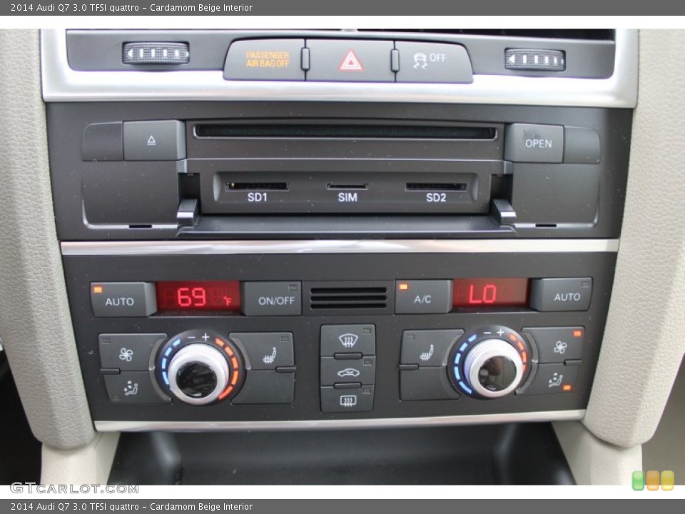Cardamom Beige Interior Controls for the 2014 Audi Q7 3.0 TFSI quattro #83529279