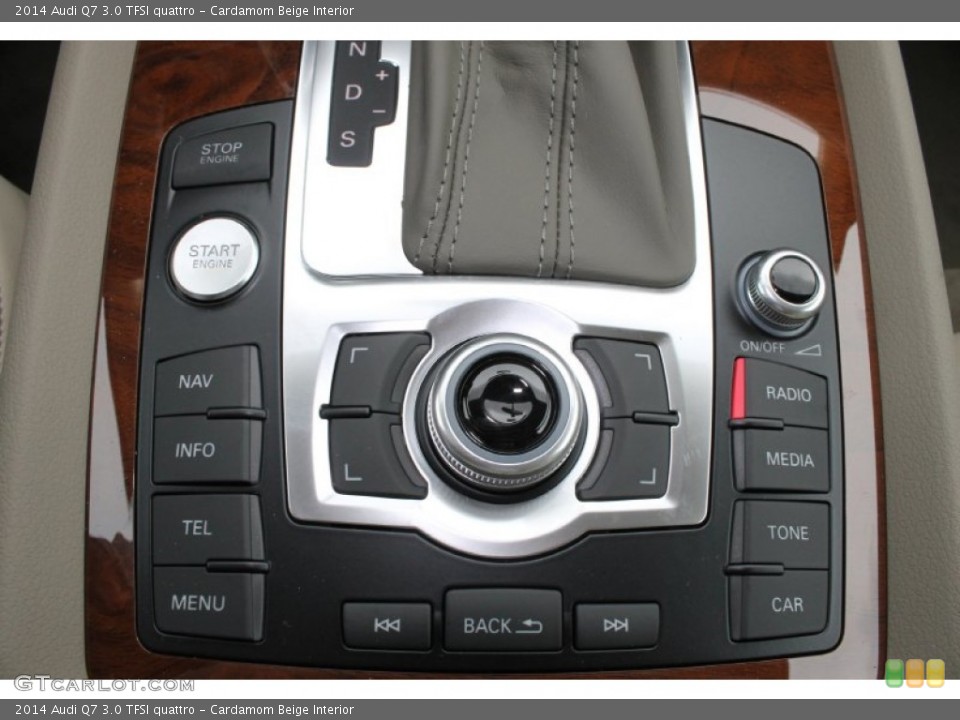 Cardamom Beige Interior Controls for the 2014 Audi Q7 3.0 TFSI quattro #83529354