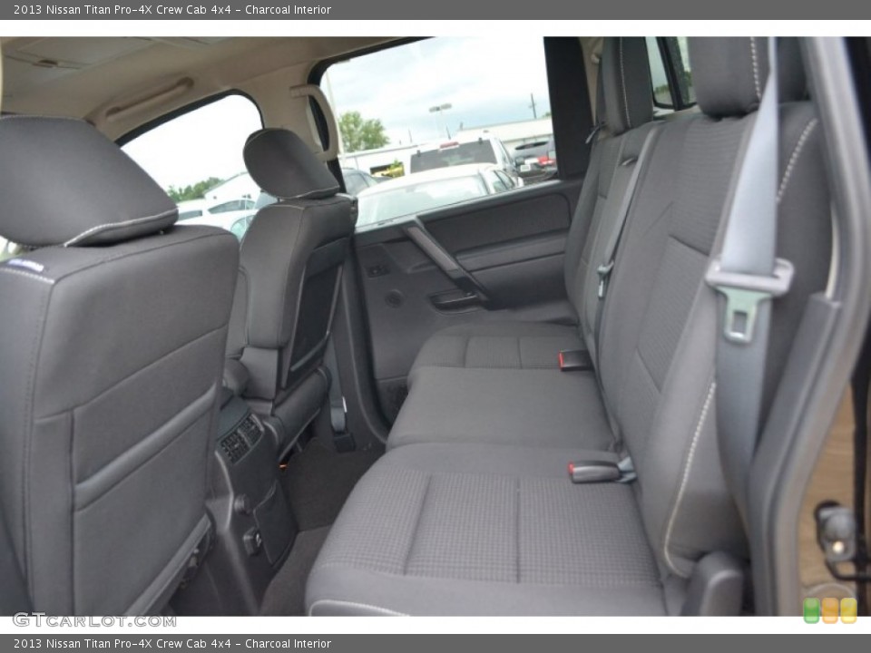 Charcoal Interior Rear Seat for the 2013 Nissan Titan Pro-4X Crew Cab 4x4 #83531751