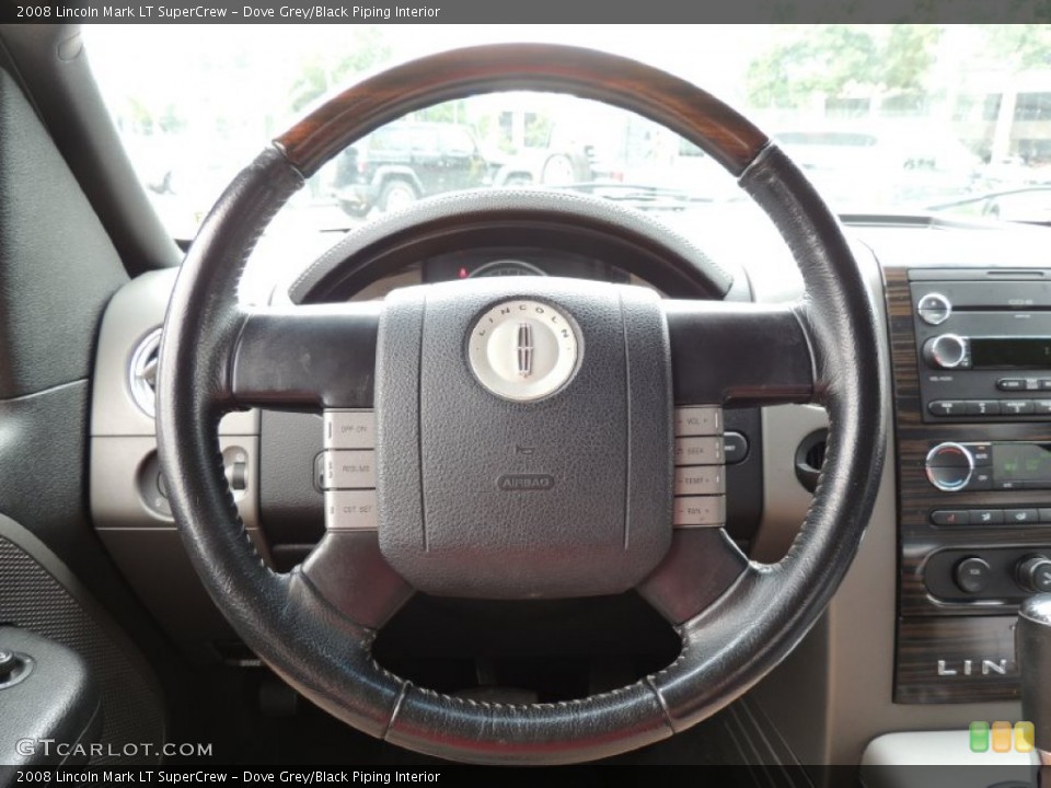 Dove Grey/Black Piping Interior Steering Wheel for the 2008 Lincoln Mark LT SuperCrew #83533719