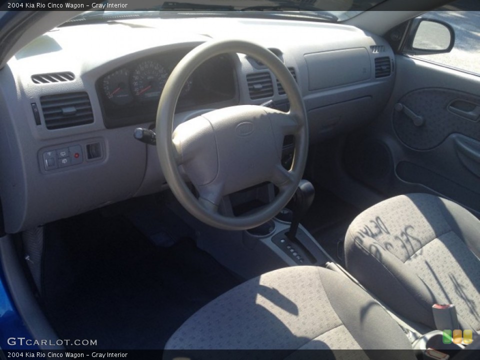 Gray Interior Prime Interior for the 2004 Kia Rio Cinco Wagon #83536488