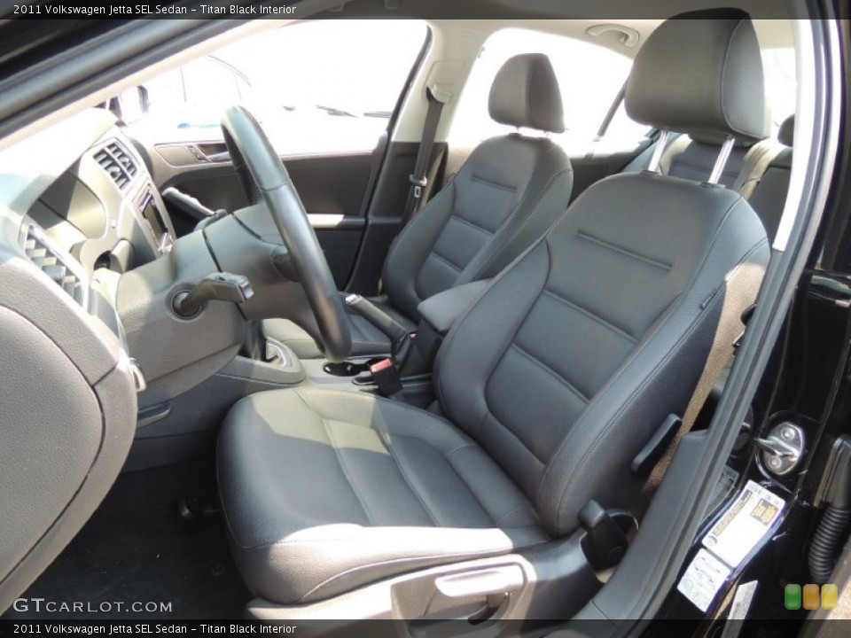 Titan Black Interior Front Seat for the 2011 Volkswagen Jetta SEL Sedan #83540204