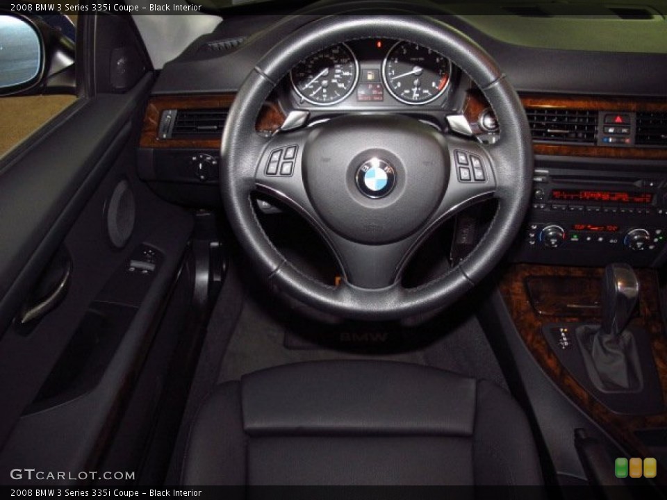 Black Interior Steering Wheel for the 2008 BMW 3 Series 335i Coupe #83541255