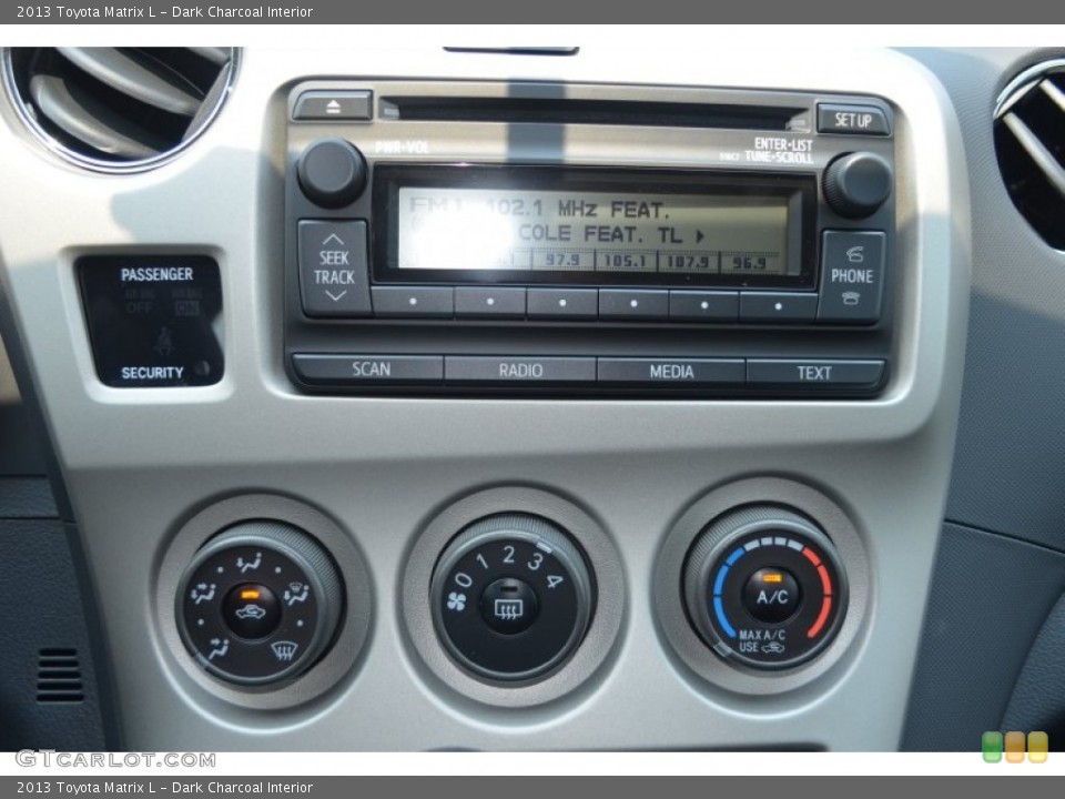 Dark Charcoal Interior Controls for the 2013 Toyota Matrix L #83544675