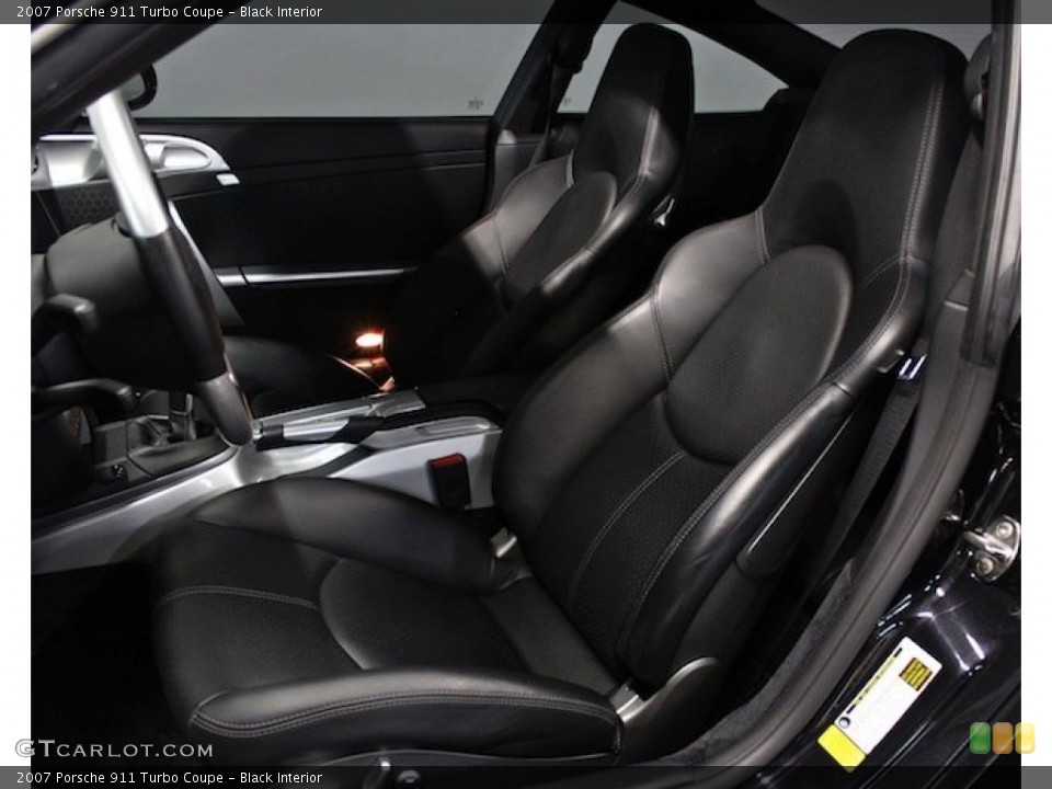 Black Interior Front Seat for the 2007 Porsche 911 Turbo Coupe #83545351