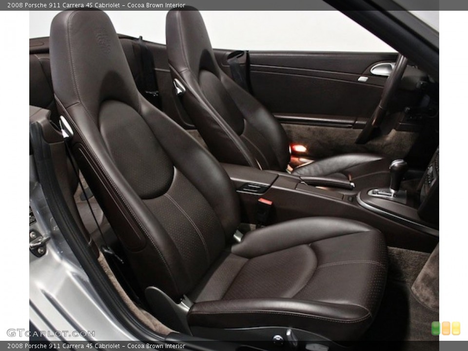 Cocoa Brown Interior Front Seat for the 2008 Porsche 911 Carrera 4S Cabriolet #83546796